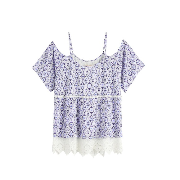 Skies Are Blue Tops - Langlock Cold Shoulder Top by Skies Are Blue